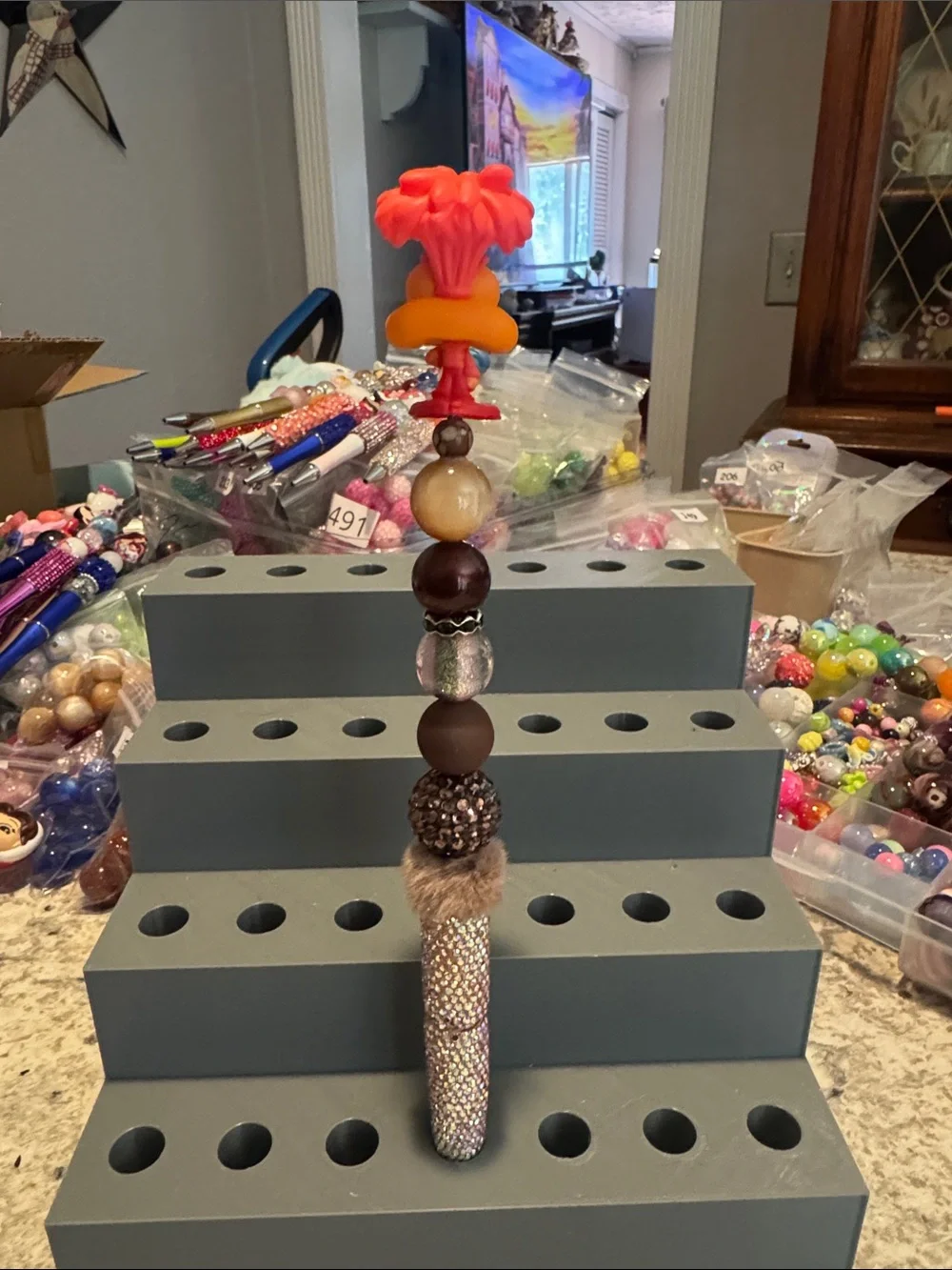 NWOT Disney Doorables Anxiety Beaded Pen Handmade by Me